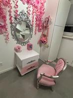 Kinder Barok Stoel &Nachtkastje / Make-up / toilet Tafel Set, Overige kleuren, Barok meisjesachtig romantisch, Ophalen of Verzenden