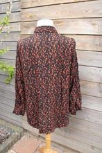Blouse zwart/ roest Paprika mt 1 (44) Vaste prijs, Kleding | Dames, Blouses en Tunieken, Zwart, Maat 42/44 (L), Ophalen of Verzenden