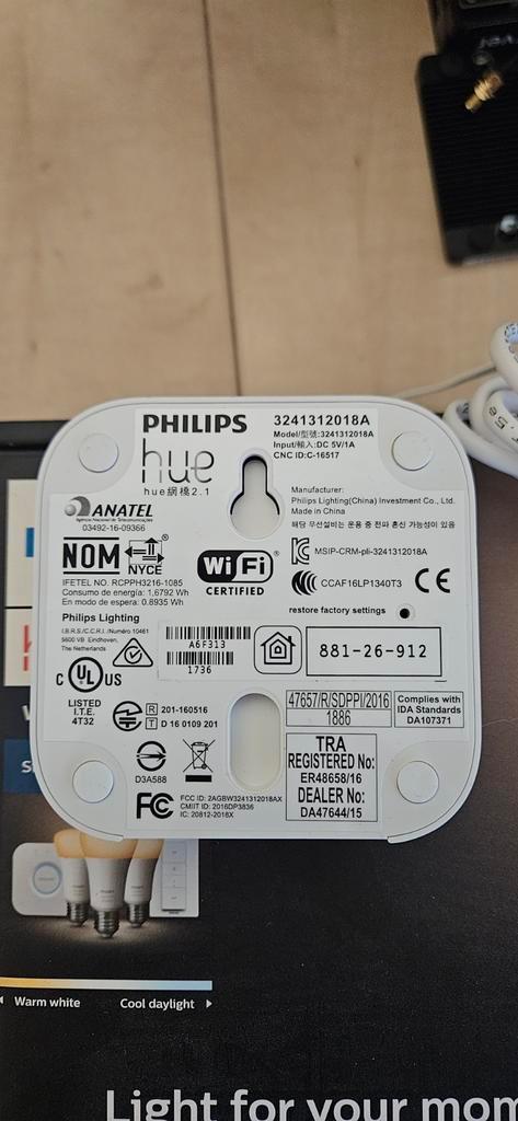 Philips Hue Bridge 2.1 - Slimme Verlichting Hub, Huis en Inrichting, Lampen | Hanglampen, Nieuw, Minder dan 50 cm, Kunststof, Ophalen of Verzenden