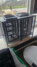 Houten Kandelaar Set - Grijs, Huis en Inrichting, Ophalen of Verzenden