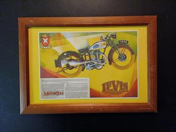 LEVIS 1932 Motorcyle reclame poster afbeelding kader beschikbaar voor biedingen