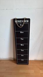 Memobord krijtbord weekplanner, Huis en Inrichting, Woonaccessoires | Memoborden, Ophalen, Zo goed als nieuw