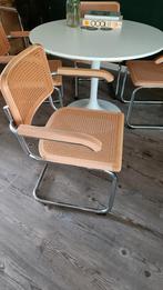 8x Thonet stijl Breuer Cesca buisstoel webbing met leuning, Zwart, Nieuw, Ophalen of Verzenden, Nvt