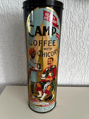 Vintage Camp Coffee/ koffie blik beschikbaar voor biedingen