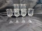Set van 6 vintage likeurglazen met bloemmotief, Ophalen