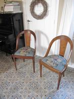 Set van 2 stoelen met prachtige grijsblauwe zitting