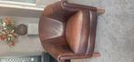 chesterfield schapenleer fauteuil, Huis en Inrichting, Fauteuils, Ophalen, Gebruikt, 75 tot 100 cm, Leer