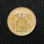 Gulden Wilhelmina 1897 tientje 10 gouden vergulding naslag, Verzenden, Goud, Koningin Wilhelmina, Losse munt