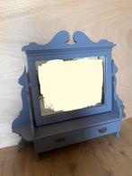 Vintage kaptafel spiegel met lade, Huis en Inrichting, Ophalen, Gebruikt, Minder dan 100 cm, Rechthoekig