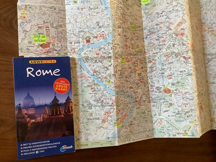 Rome Italie ANWB reisgids + kaart, Boeken, Reisgidsen, Ophalen of Verzenden