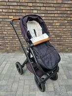 Dubatti combi-kinderwagen, zwart met cognac accenten, Kinderen en Baby's, Kinderwagens en Combinaties, Overige merken, Gebruikt