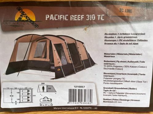 Safarica Pacific Reef 4C TC Tunneltent - Als Nieuw + bon, Caravans en Kamperen, Tenten, tot en met 4, Zo goed als nieuw, Ophalen