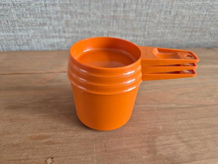 Tupperware Maatschepjes/Maatbekers 50ML-125ML-250ML NIEUW, Huis en Inrichting, Keuken | Tupperware, Nieuw, Overige typen, Oranje