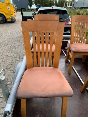 Houten Stoelen Set van 4 - Bruin beschikbaar voor biedingen