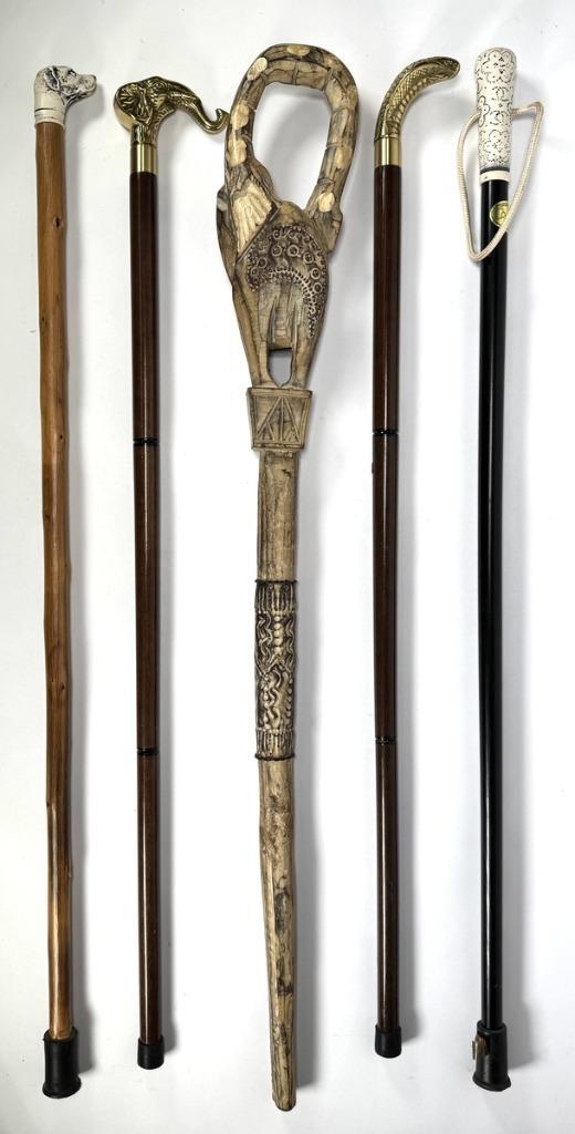 619. Houten wandelstokken, eind 20e eeuw, Antiek en Kunst, Antiek | Overige Antiek, Ophalen of Verzenden