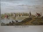 gravure kleur t Veer bij Gorkum, Gorinchem Rademaker 1792, Antiek en Kunst, Verzenden
