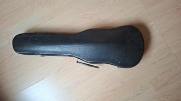Vintage zwarte vioolkoffer - circa 62 cm lang - breed 20 cm beschikbaar voor biedingen