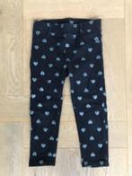 ZGAN Leuke dblauwe tregging/broek glitterhartjes H&M 98, Broek, Meisje, H&M, Ophalen of Verzenden