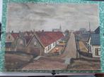 schilderij dorpsgezicht Voorbuurt Petten N-H. Joh.G.Brouwer, Ophalen of Verzenden
