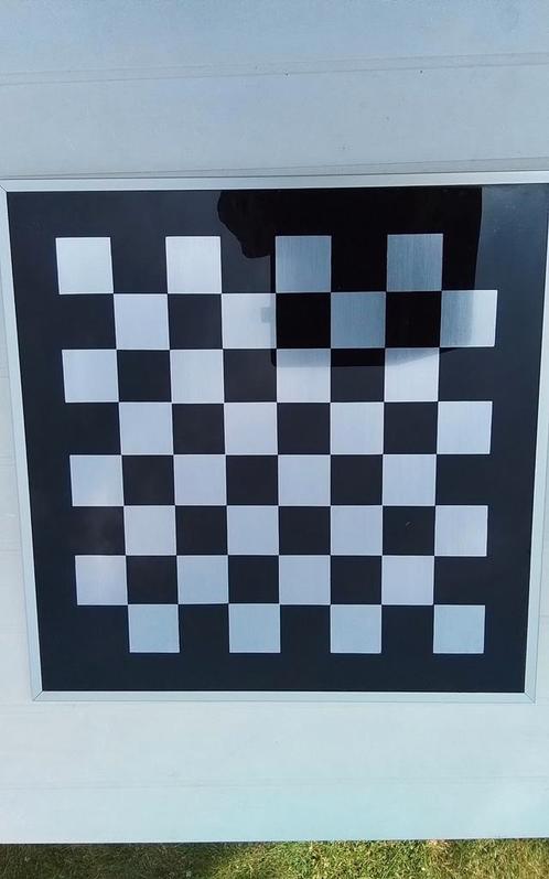Kunststof schaakbord zwart/zilver, Hobby en Vrije tijd, Denksport en Puzzels, Nieuw, Schaken, Minder dan 500 stukjes, Ophalen of Verzenden