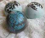 Brocante houten decoratieballen, Ophalen of Verzenden
