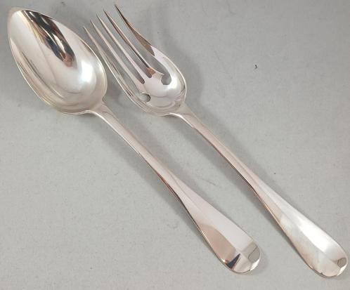 Zilveren Slacouvert Haags Lofje antiek 835 zilver, Antiek en Kunst, Antiek | Goud en Zilver, Zilver, Ophalen of Verzenden