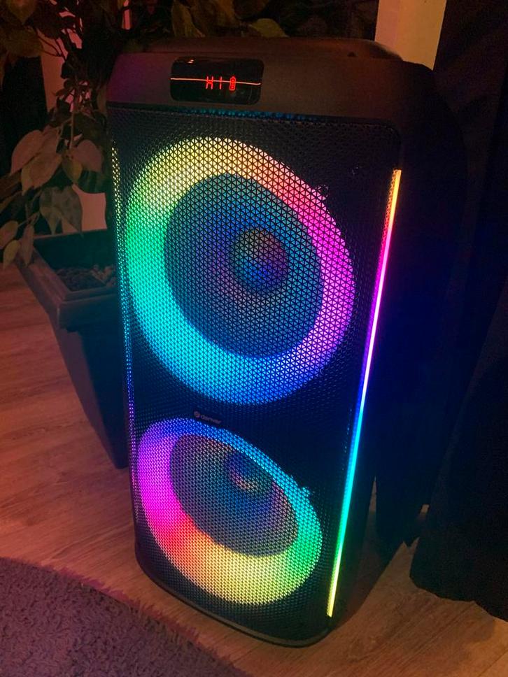 Denver Partybox Bluetooth Speaker  met Microfoon, Audio, Tv en Foto, Luidsprekers, Zo goed als nieuw, Subwoofer, 120 watt of meer