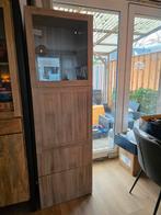 Vitrinekast buffetkast boekenkast opbergkast taupe kleurig, Ophalen, 50 tot 100 cm, Zo goed als nieuw, 150 tot 200 cm
