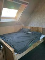 Steigerhouten bed, Ophalen, Gebruikt, Bruin, Steigerhout