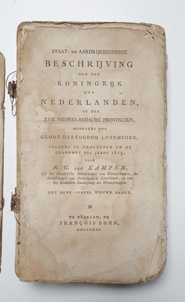 Staat en aardrijkskundige beschrijving Koninkrijk der NL1816, Antiek en Kunst, Antiek | Boeken en Bijbels, Ophalen of Verzenden