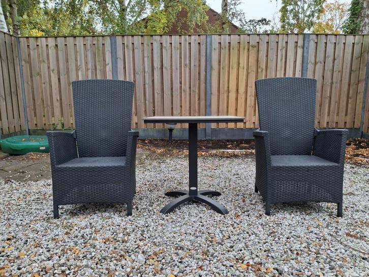 Tuinset met standenstoelen - Weinig gebruikt, Tuin en Terras, Tuinsets en Loungesets, Ophalen of Verzenden
