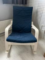 IKEA schommelstoel Poang blauw, Huis en Inrichting, Fauteuils, Zo goed als nieuw, Ophalen