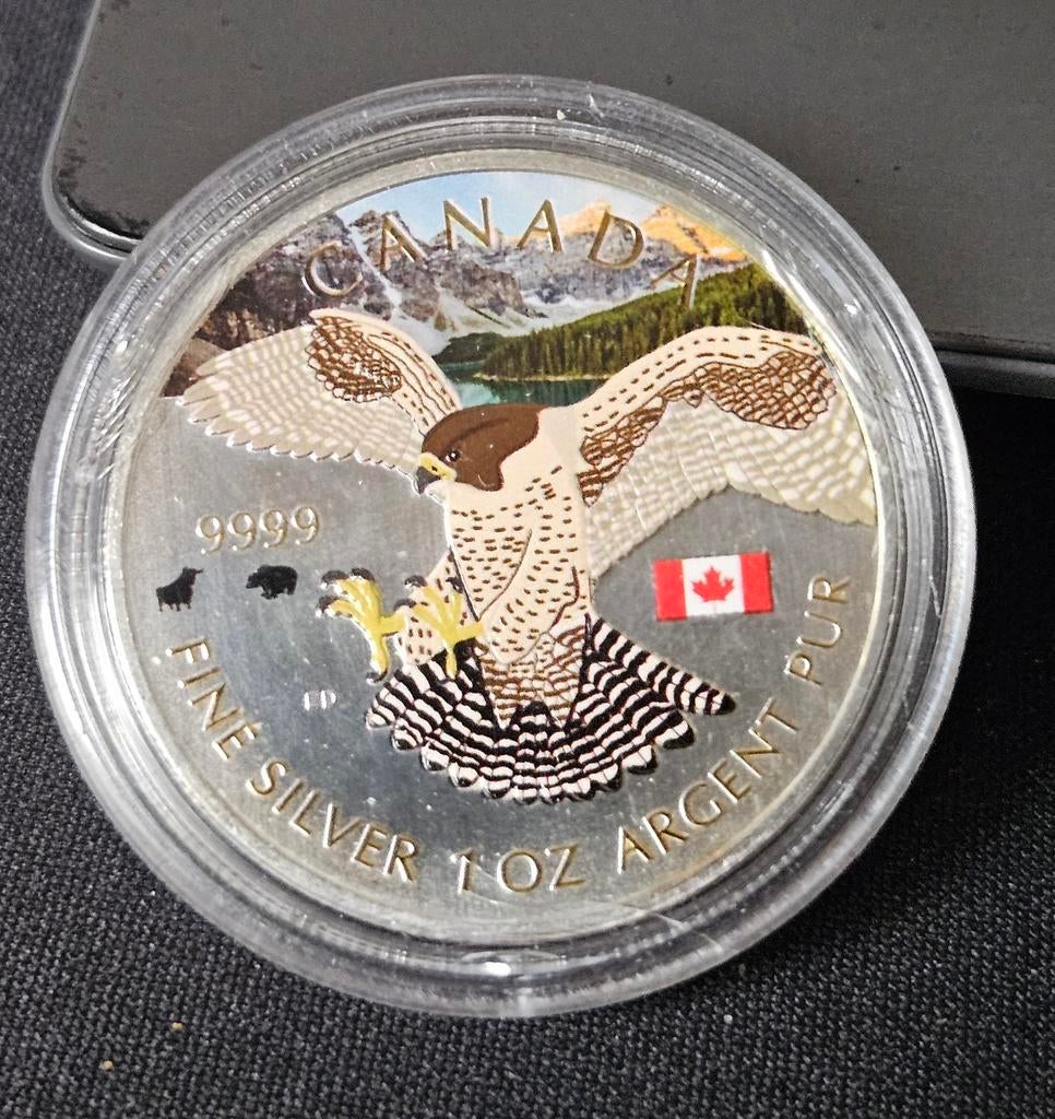 5 dollars 2014 Falcon Canada, Verzenden, Zilver