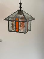 Mooi antiek hanglampje glas in lood, Antiek en Kunst, Antiek | Lampen, Ophalen of Verzenden