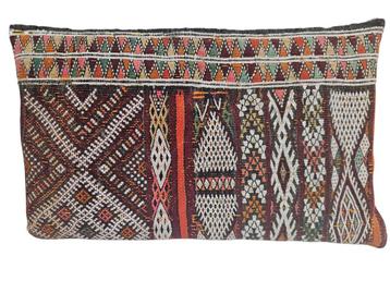 Handmade oriental wool Kelim Cushion vintage Marocco 30x46cm beschikbaar voor biedingen
