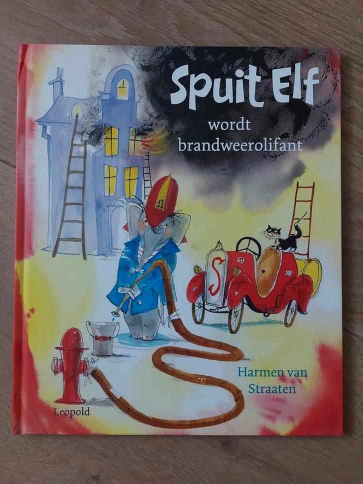 Harmen van Straaten - Spuit Elf wordt brandweerolifant, Boeken, Prentenboeken en Plaatjesalbums, Zo goed als nieuw, Ophalen of Verzenden