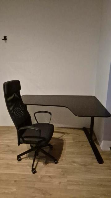 Ikea Bekant bureau + Markus bureaustoel - Zwartbruin - afbeelding 2