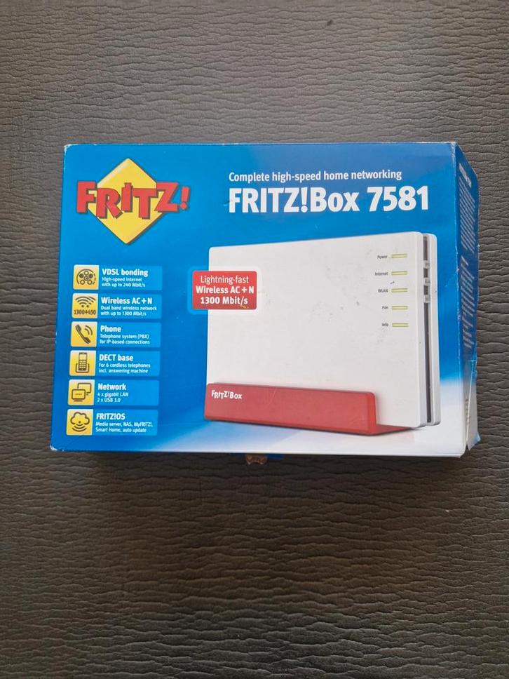 Fritzbox 7581 Router - Perfect voor thuis!, Computers en Software, Routers en Modems, Ophalen of Verzenden