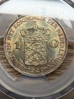 1 gulden 1940 schitterende regenboog patina, Ophalen, Koningin Wilhelmina, 25 cent