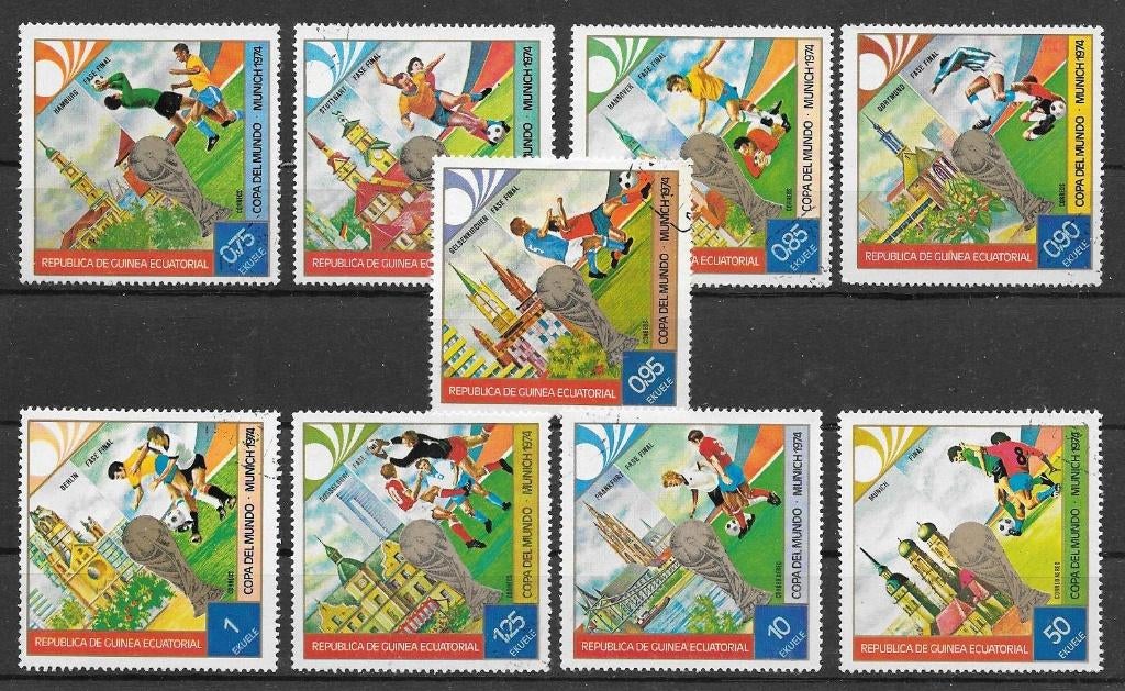 Equatoriaal Guinea 1974  WK Voetbal, Verzenden, Overige landen, Gestempeld