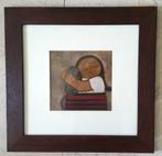 3) - Meisje met grijs poesje ca.1990 - Indiase School, Ophalen of Verzenden