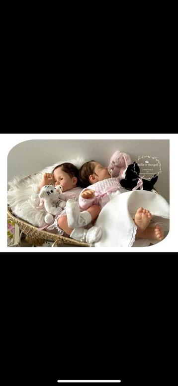 Reborn baby pop tweeling Lily en Irys van Joanna Kazmierczak beschikbaar voor biedingen