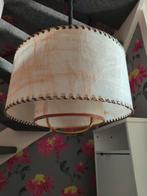 Prachtige Vintage Hanglamp cellon/perkament kroonluchter, Gebruikt, 25 tot 50 cm, Zwart, Rond
