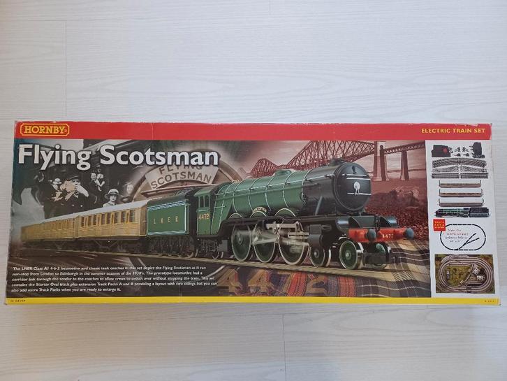 Hornby Flying Scotsman set, Hobby en Vrije tijd, Modeltreinen | H0, Zo goed als nieuw, Treinset, Gelijkstroom, Overige merken