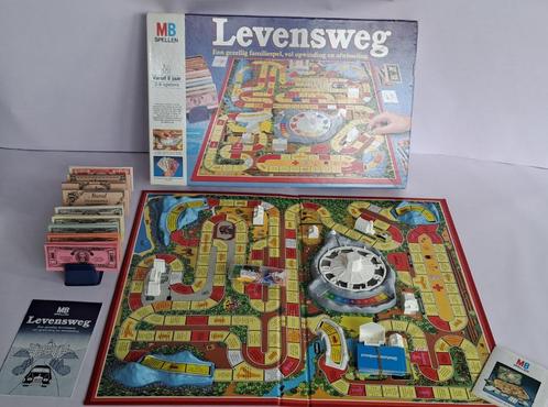 Levensweg - Originele MB uitgave - Vintage, Hobby en Vrije tijd, Gezelschapsspellen | Bordspellen, Gebruikt, Een of twee spelers