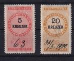 X226A) 2x fiscaal Liechtenstein ca 1900, Ophalen of Verzenden, Gestempeld
