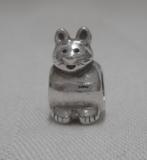 Zilveren Pandora bedel poes 790284  nr.575, Sieraden, Tassen en Uiterlijk, Bedels, Verzenden, Pandora, Zo goed als nieuw, 1 bedel