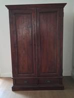 Koloniale kast met twee deuren en lades, Huis en Inrichting, Kasten | Buffetkasten, Ophalen, Gebruikt, 50 tot 100 cm, Eikenhout