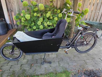 Bakfiets cargo long zwart 7 versnellingen incl gratis zitjes beschikbaar voor biedingen
