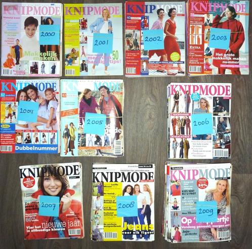 58x KNIPMODE 2000 t/m 2009 diverse nummers, Hobby en Vrije tijd, Kledingpatronen, Zo goed als nieuw, Vrouw, Knipmode, Ophalen
